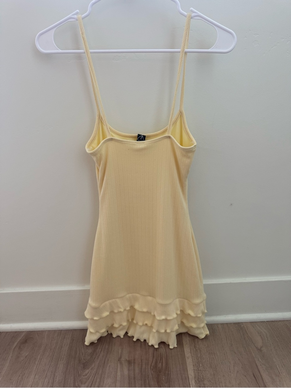 Windsor Ribbed Mini Dress with Ruffle Hem - Picture 3 of 3